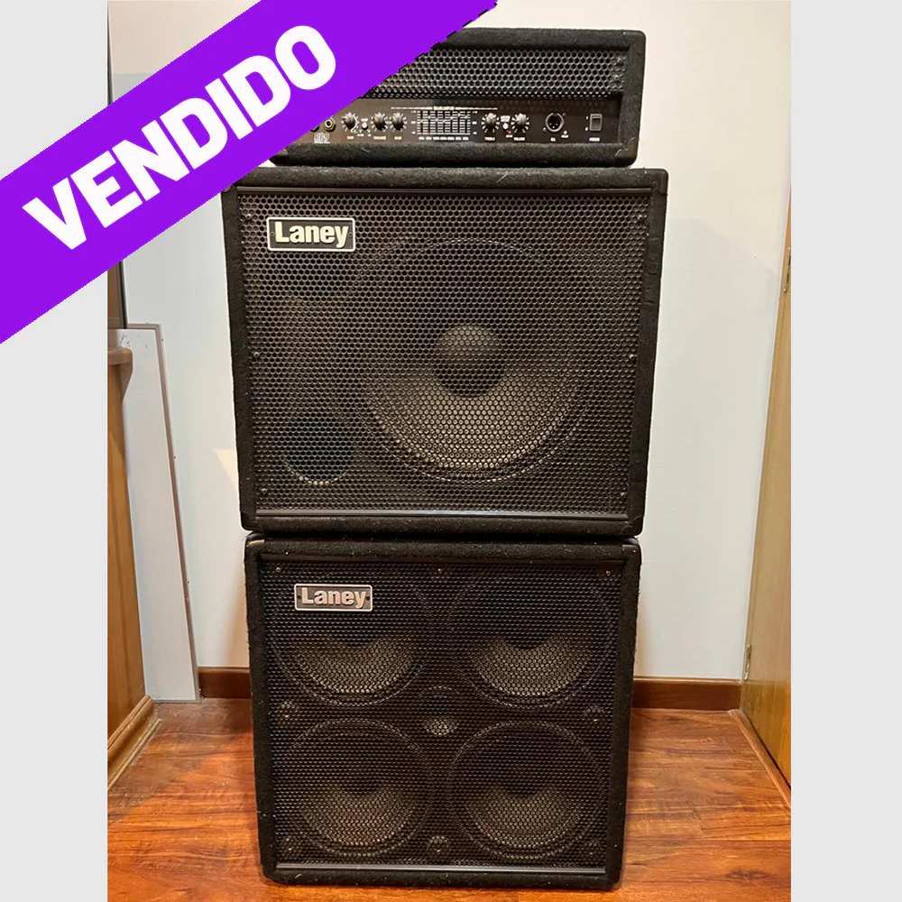 AMPLIFICADOR DE BAJO Y DOS CABINAS LANEY RB9 300 W (USADO)