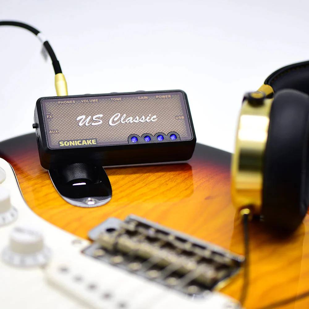 AMPLIFICADOR GUITARRA ELECTRICA PORTATIL SONICAKE CON AUDIFONO, US CLASSIC QAP-2E - Image 2