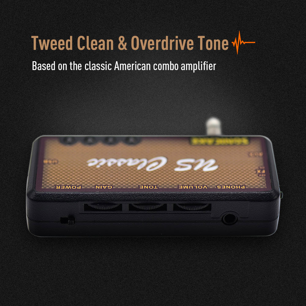 AMPLIFICADOR GUITARRA ELECTRICA PORTATIL SONICAKE CON AUDIFONO, US CLASSIC QAP-2E - Image 6