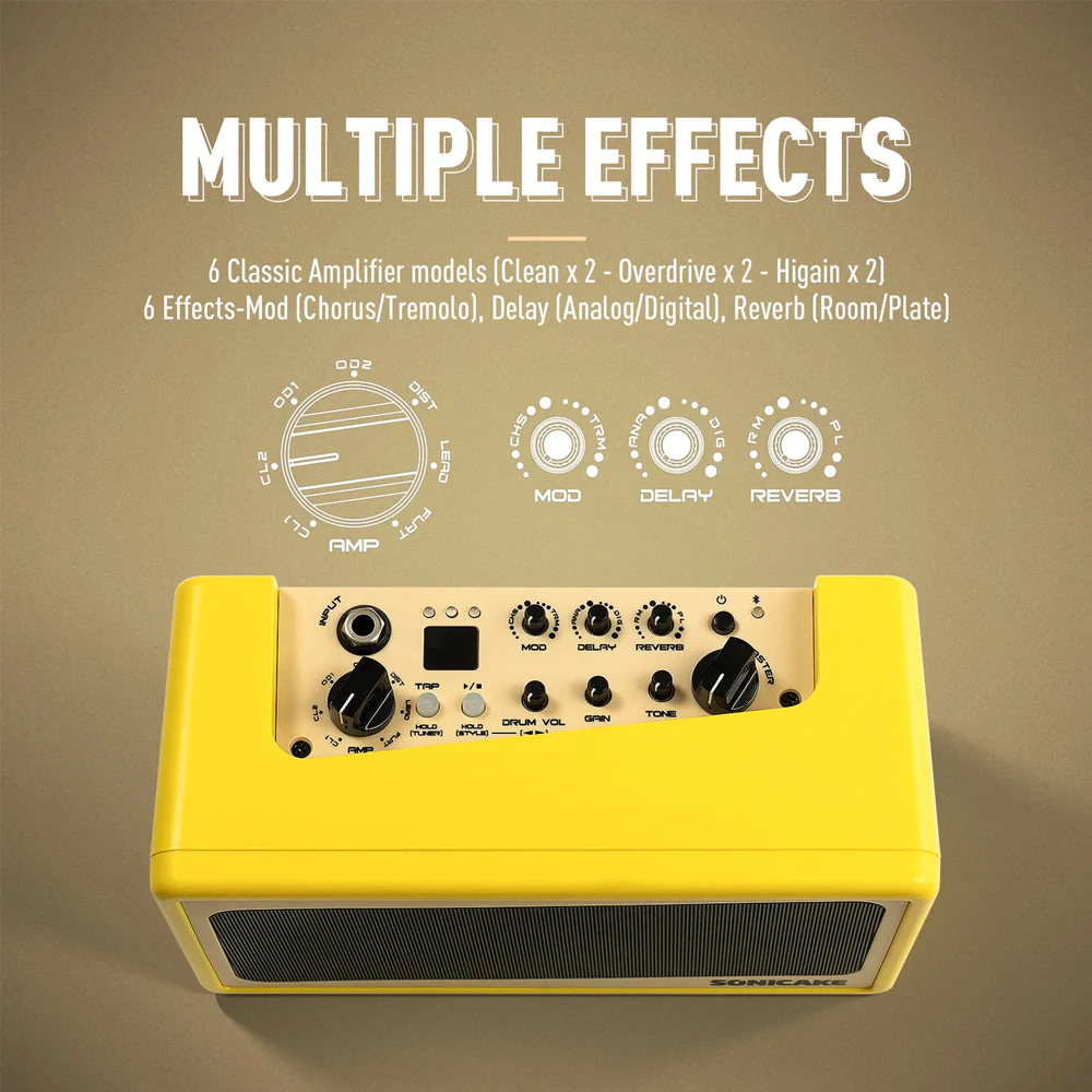 AMPLIFICADOR GUITARRA ELECTRICA SONICAKE, 9 WATT, 2 X 2.5", AMP TOAST QAM-50 - Image 6