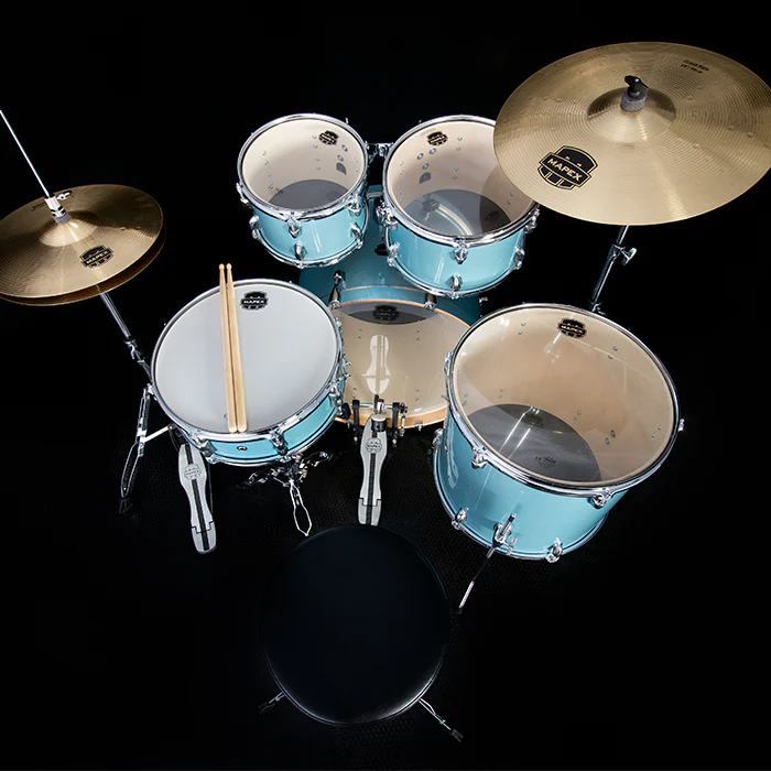 BATERIA MAPEX 5 PIEZAS FUSION VENUS SERIES,AQUA BLUE SPARKLE,SILLA VE5294FTVJ - Image 3