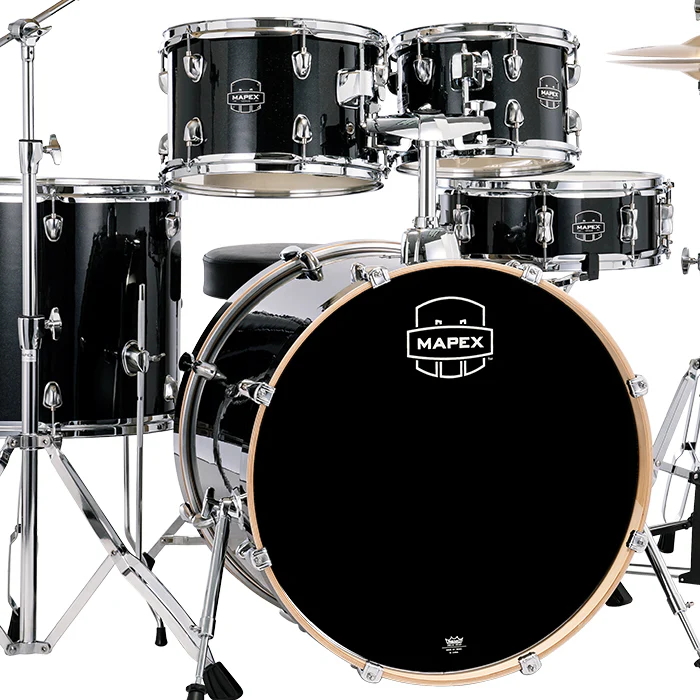 BATERIA MAPEX 5 PIEZAS FUSION VENUS SERIES,BLACK GALAXY SPARKLE,SILLA VE5294FTVH - Image 4