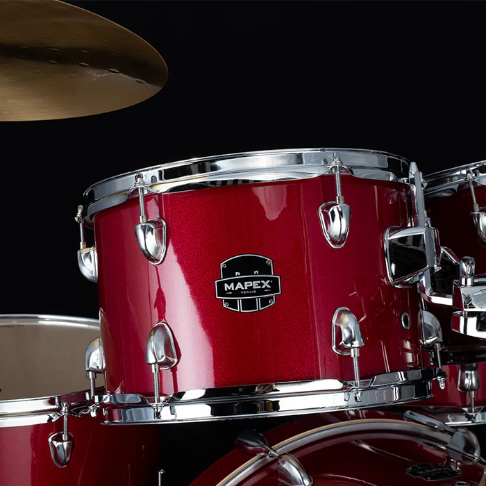BATERIA MAPEX 5 PIEZAS FUSION VENUS SERIES,CRIMSOM RED SPARKLE,SILLA VE5294FTVM - Image 4