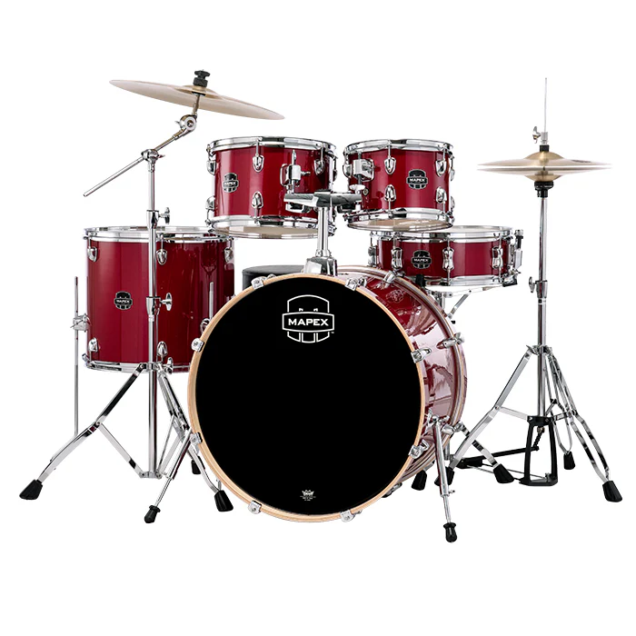 BATERIA MAPEX 5 PIEZAS FUSION VENUS SERIES,CRIMSOM RED SPARKLE,SILLA VE5294FTVM - Image 6
