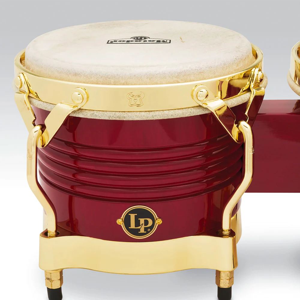 BONGO MADERA LP LATIN PERCUSSION M201-RW MATADOR SERIES,RED/GOLD - Image 3