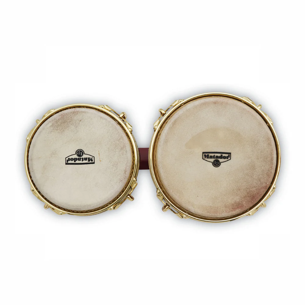 BONGO MADERA LP LATIN PERCUSSION M201-RW MATADOR SERIES,RED/GOLD - Image 4