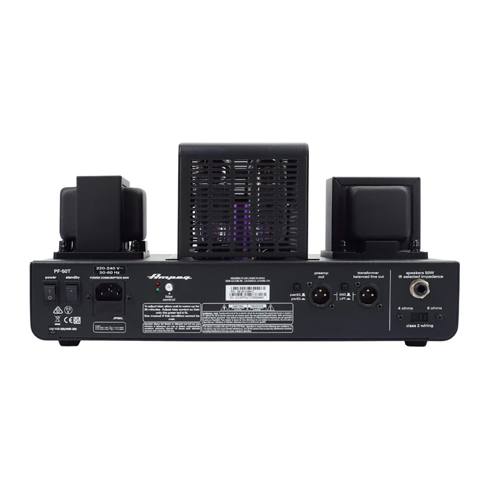 CABEZOTE BAJO ELECTRICO AMPEG PF-50T, 50 WATT,TUBOS - Image 2