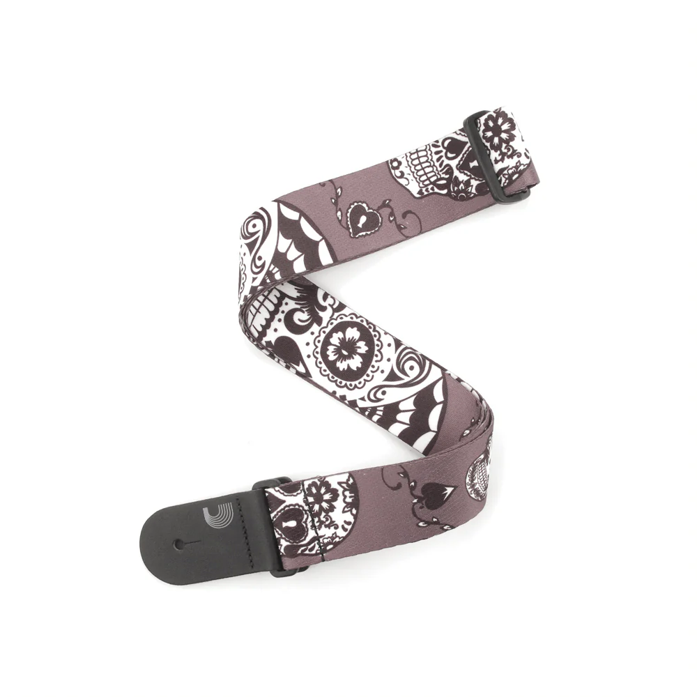 CORREA GUITARRA ELECTRICA DADDARIO P20W1412 SUGAR SKULLS, BLACK
