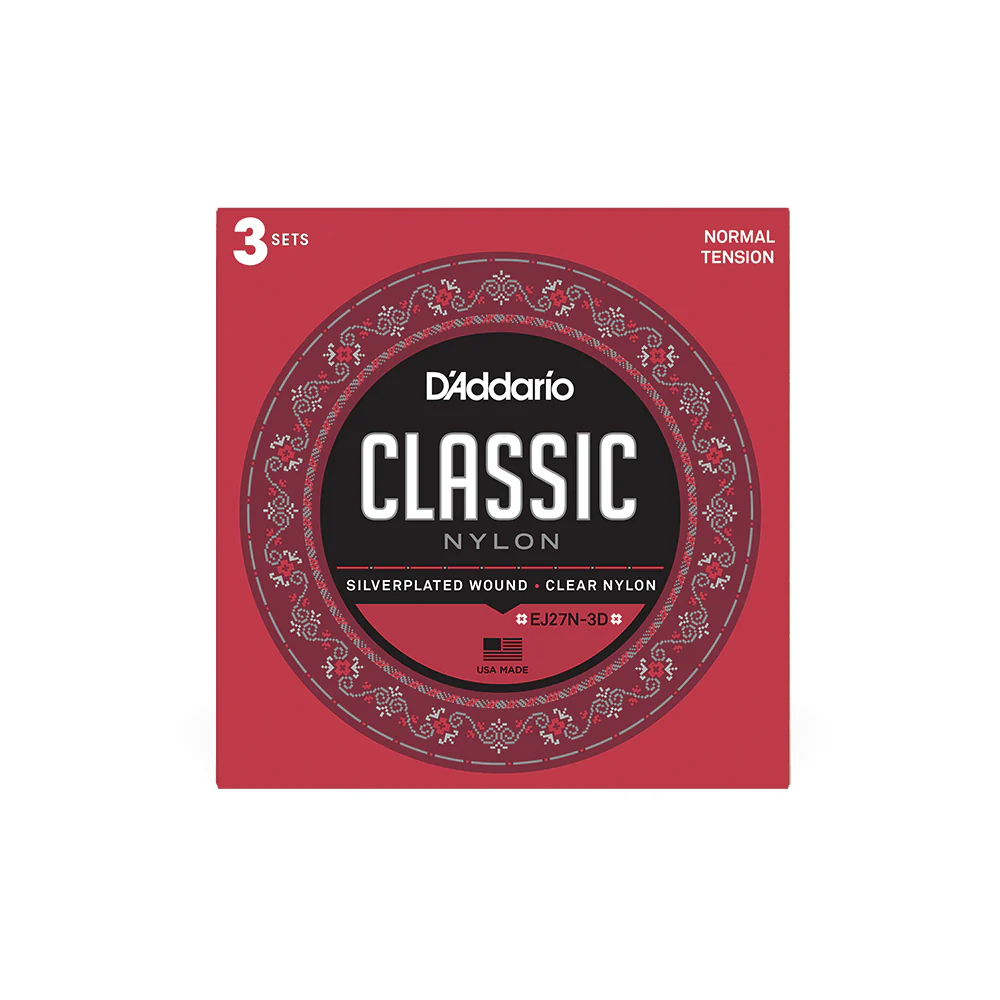 ENCORDADO GUITARRA ACUSTICA DADDARIO EJ27N NYLON (3 SETS)