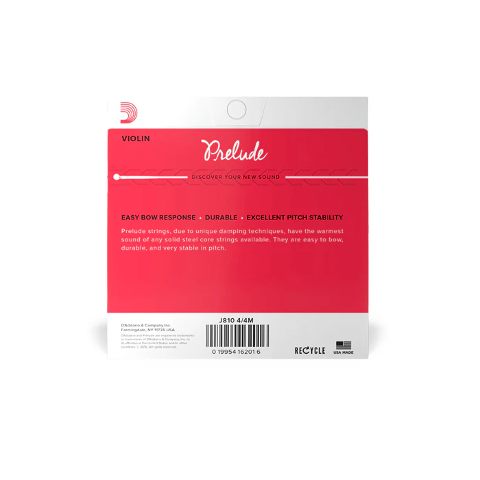 ENCORDADO VIOLIN DADDARIO PRELUDE J810 4/4M MEDIUM - Image 3
