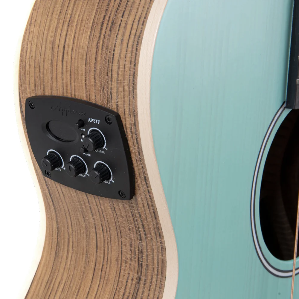 GUITARRA ELECTROACUSTICA OVATION APPLAUSE OM CUTAWAY, CELESTE AEO-69-T - Image 8