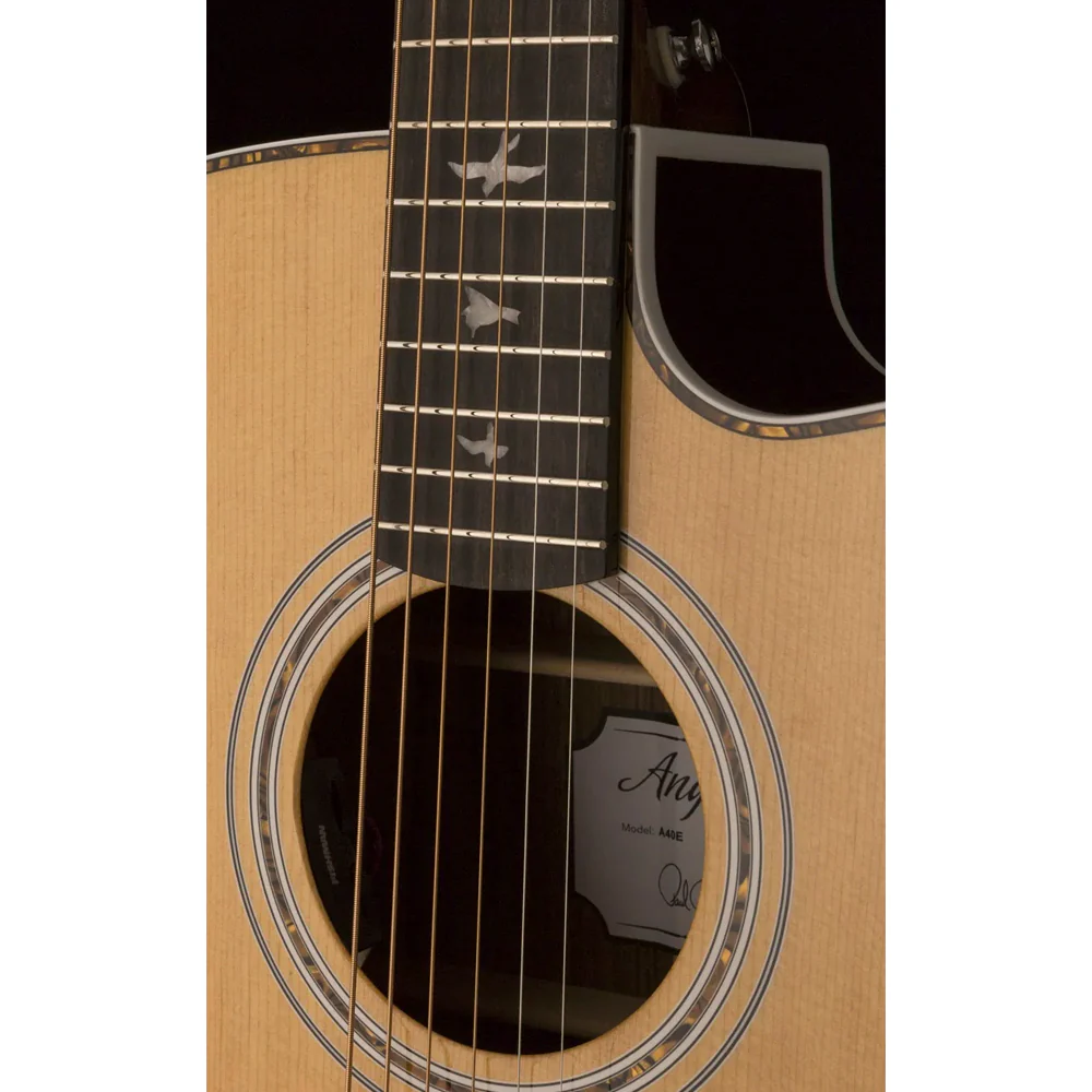 GUITARRA ELECTROACUSTICA PRS SE A40 ANGELUS AE40ENA CUERDA METAL, NATURAL - Image 6