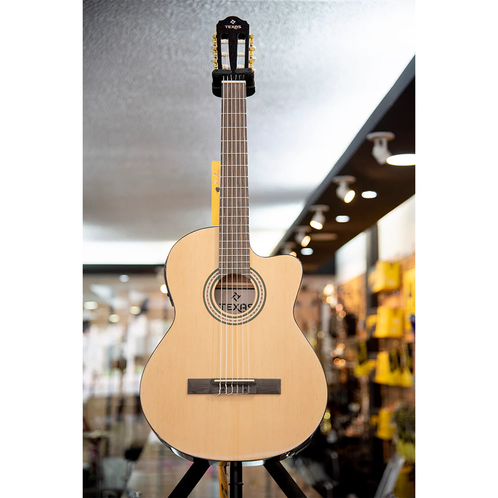 GUITARRA ELECTROACUSTICA TEXAS, CUERDA NYLON 39", AC209CE NATURAL - Image 3