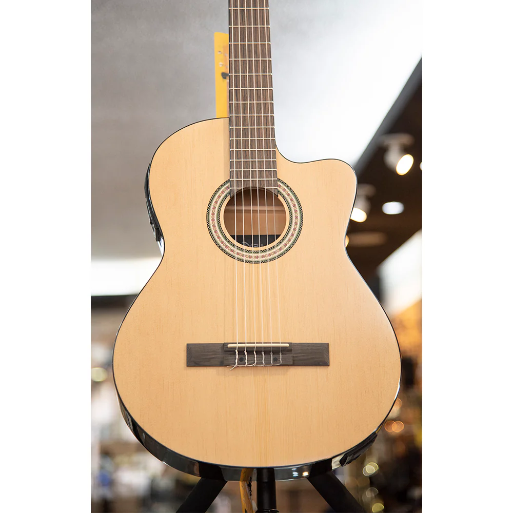 GUITARRA ELECTROACUSTICA TEXAS, CUERDA NYLON 39", AC209CE NATURAL - Image 4