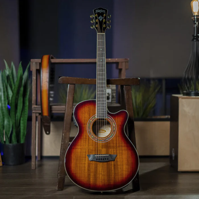 GUITARRA ELECTROACUSTICA WASHBURN EA55 CUERDA METAL, KOA BURST - Image 3