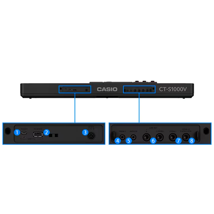ORGANETA CASIO CT-S1000V, 5 OCTAVAS CON USB - Image 4
