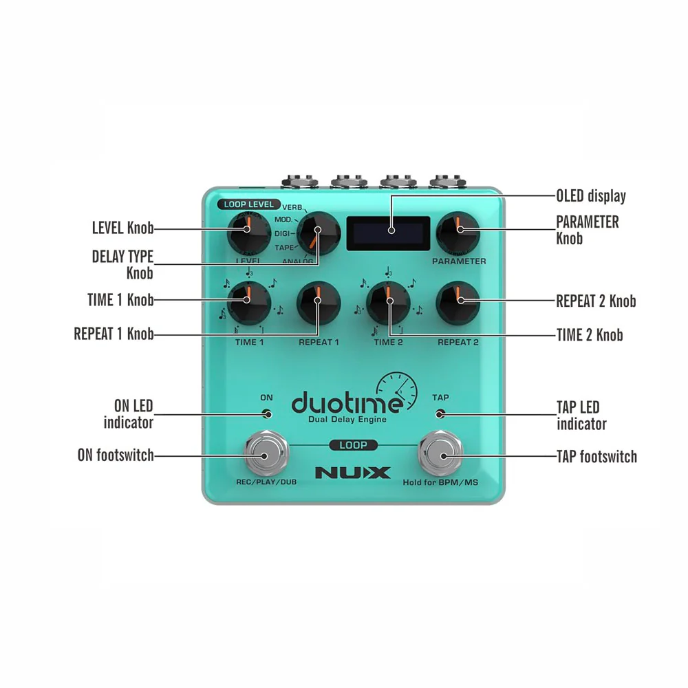 PEDAL GUITARRA ELECTRICA (DELAY) NUX DUOTIME NDD-6 - Image 8