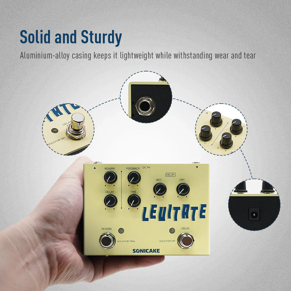 PEDAL GUITARRA ELECTRICA SONICAKE DELAY/REVERB, LEVITATE QDS-02 - Image 2