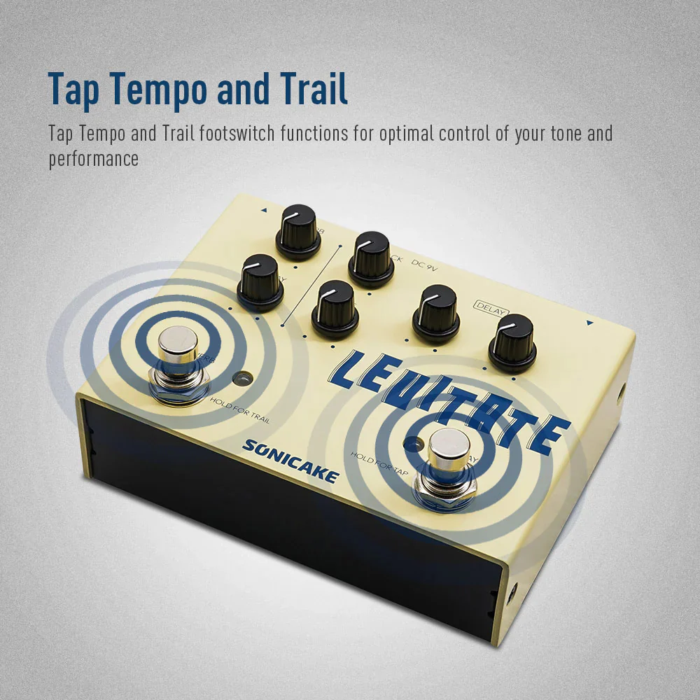 PEDAL GUITARRA ELECTRICA SONICAKE DELAY/REVERB, LEVITATE QDS-02 - Image 4
