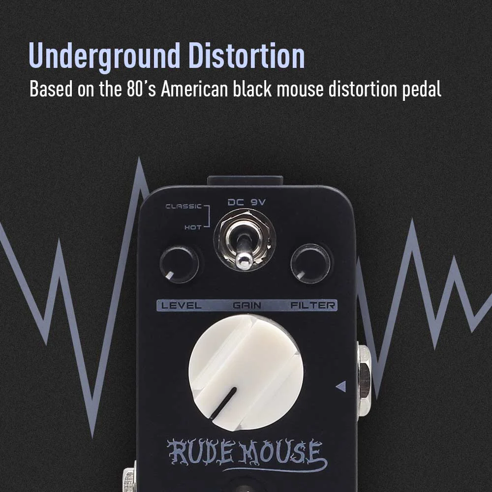 PEDAL GUITARRA ELECTRICA SONICAKE DISTORTION, RUDE MOUSE QSS-18 - Image 2