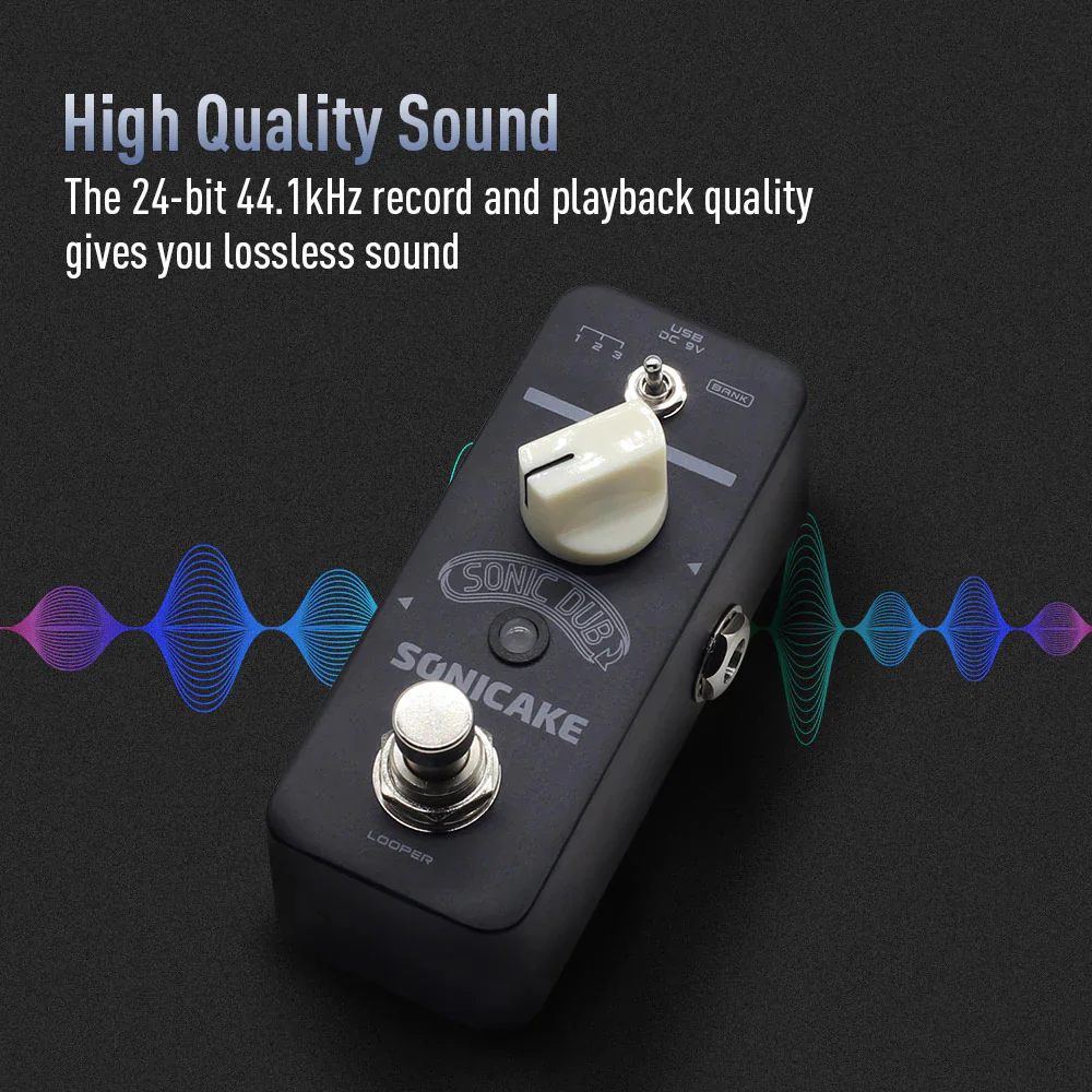 PEDAL GUITARRA ELECTRICA SONICAKE LOOPER, SONIC DUB QSS-13 - Image 3