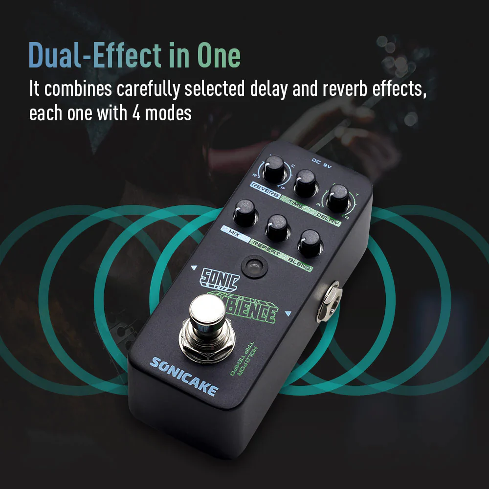 PEDAL GUITARRA ELECTRICA SONICAKE REVERB, SONIC AMBIENCE QSS-16 - Image 2