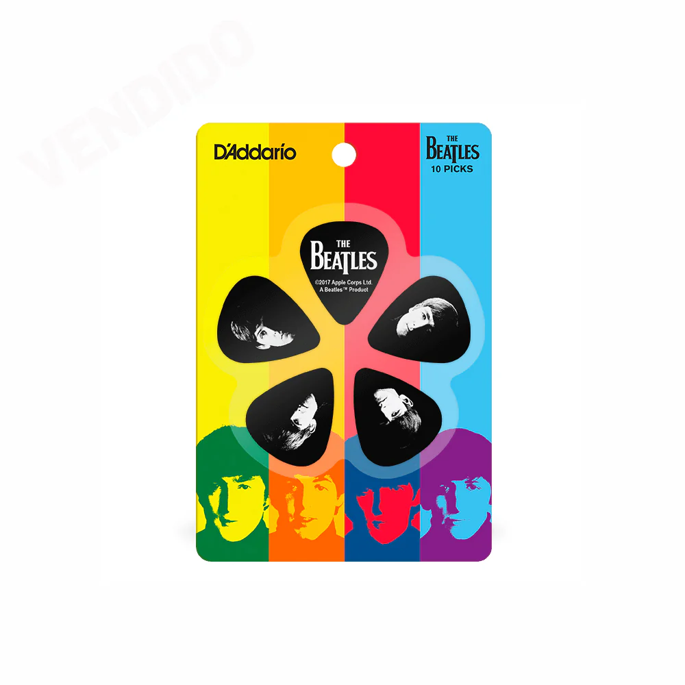 PICKS DADDARIO 1CBK4-10B2 THE BEATLES, MEET THE BEATLES 0.70MM, 10 UNIDADES