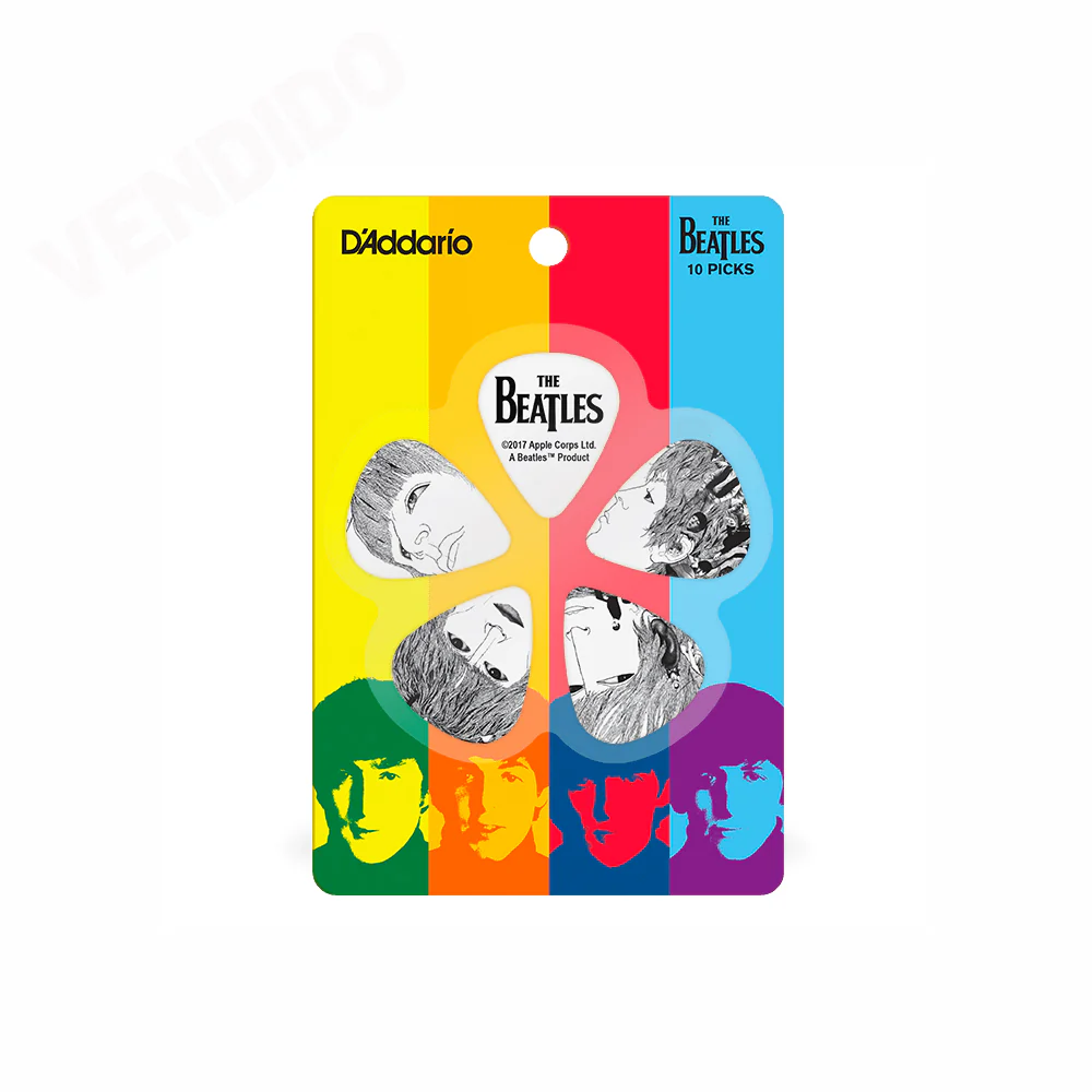 PICKS DADDARIO 1CWH4-10B1 THE BEATLES, REVOLVER 0.70MM, 10 UNIDADES