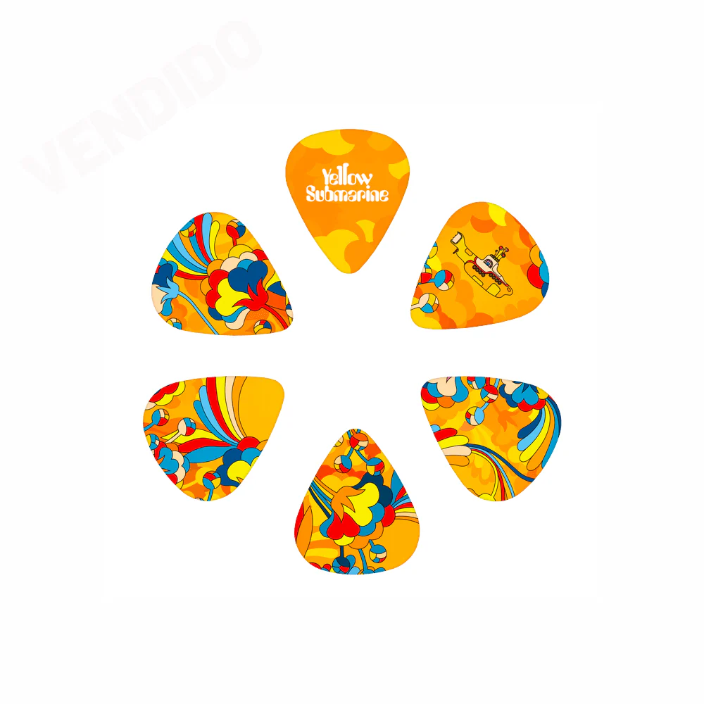 PICKS DADDARIO 1CWH4-11B1 THE BEATLES, YELLOW SUB PRIMROSE PRAIRE, 0.70MM, 15 UNIDADES - Image 2