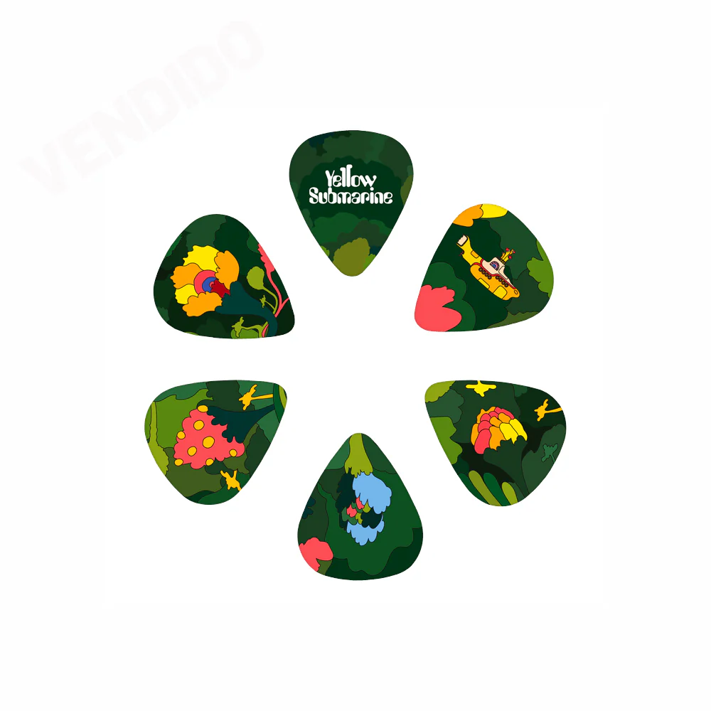 PICKS DADDARIO 1CWH4-11B2 THE BEATLES, YELLOW SUB PEPPERLAND, 0.70MM, 15 UNIDADES - Image 2