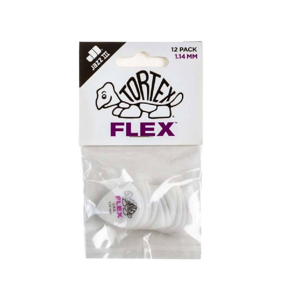 PICKS DUNLOP 468P1.14 TORTEX FLEX JAZZ III, 1.14, 12 UNIDADES - Image 2